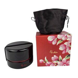 Pomellato Black Lacquer Case Pouch & Outer Storage Box 4.5”x 4.5” x 3.25”